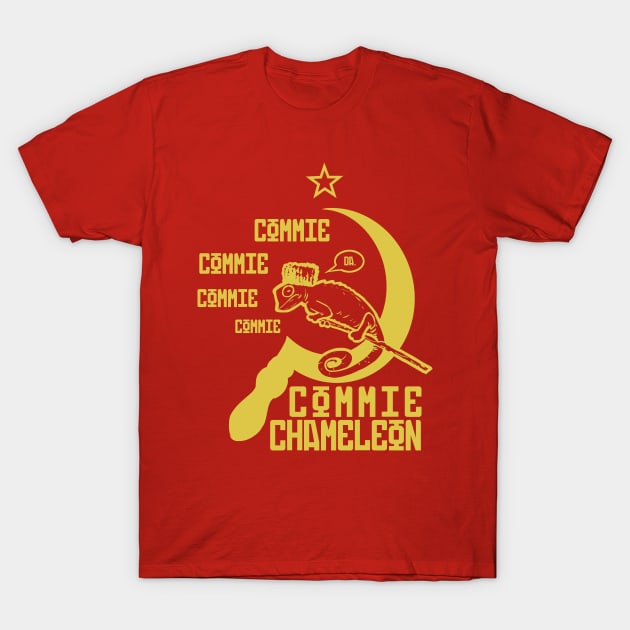 Commie Chameleon (Yellow) T-Shirt by Hurmly